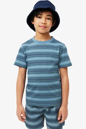 Lacoste Playera de algodón con estampado de rayas para niño