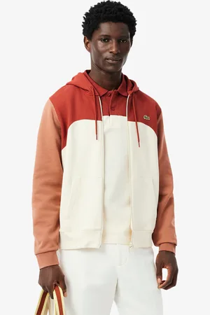 Lacoste Sudadera con gorro y Cierre para hombre con Color Block