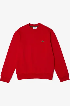 Lacoste Sudadera de forro polar con cuello redondo para hombre
