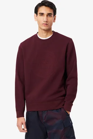 Lacoste Sudadera para hombre en piqué con logo grabado
