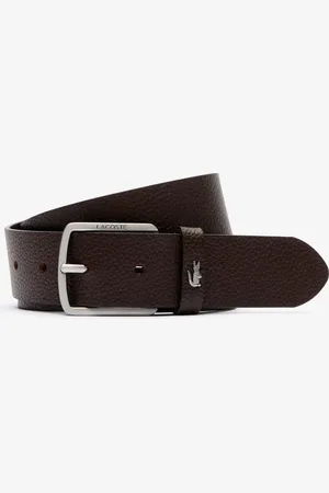 Lacoste Cinturón de piel granulada para hombre