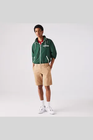 Lacoste Shorts para hombre de corte slim en gabardina elástica