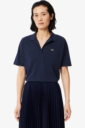 Lacoste Polo de Piqué con Corte Relajado para Mujer