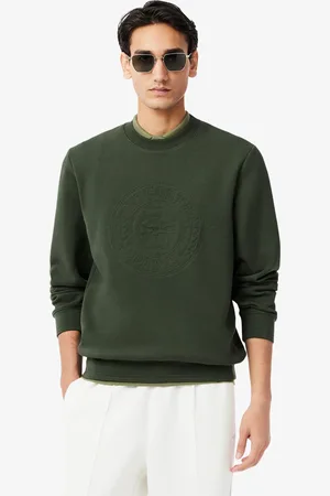 Lacoste Sudadera para hombre en piqué con logo grabado