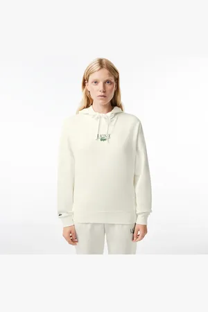 Lacoste Sudadera con gorro de tejido polar Relax Fit para mujer