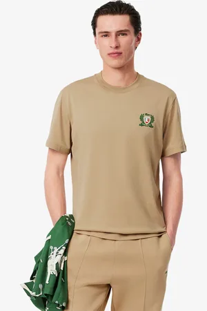 Lacoste Playera para hombre con insignia bordada Made In France