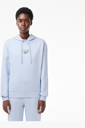 Lacoste Sudadera con gorro de tejido polar Relax Fit para mujer