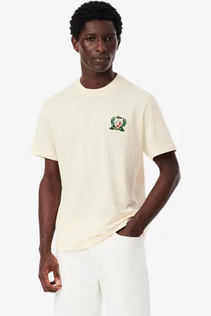 Lacoste Playera para hombre con insignia bordada Made In France