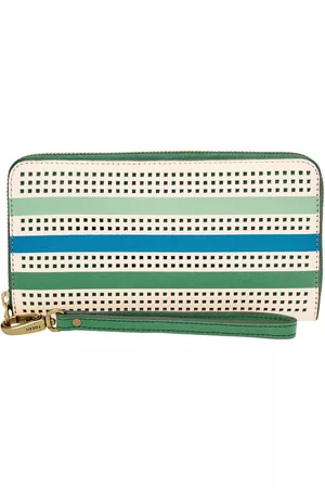Cartera con diseño corte láser Fossil piel