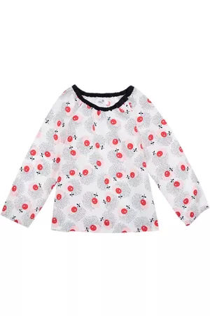 Blusa con diseño gráfico Mon Caramel de algodón para bebé