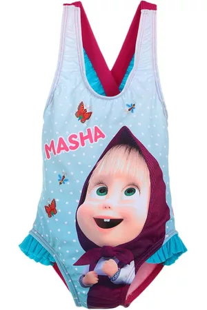 Traje de baño con diseño gráfico Masha y el Oso para niña