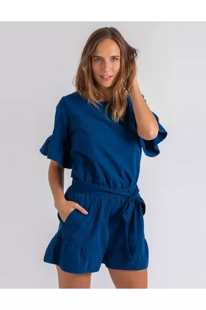 Jumper liso American Eagle algodón índigo