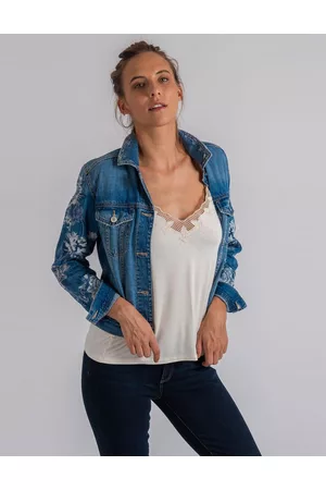 Chamarra denim American Eagle algodón