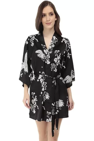 Bata para dormir floral ETAM Janel negra