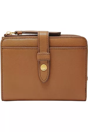 Cartera lisa Fossil café claro