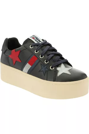 Tenis con diseño gráfico Tommy Hilfiger piel azul obscuro