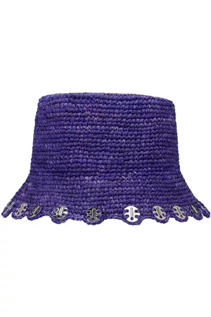 Paco rabanne Gorro Pescador De Raffia Con Discos Metálicos
