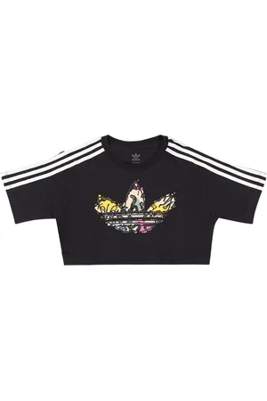 adidas Niña y chica adolescente Playeras - Camiseta Corta De Algodón Con Logo