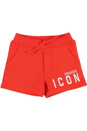 Dsquared2 Shorts De Algodón Con Logo Estampado