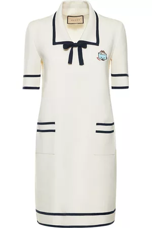Gucci Mujer Cortos - Vestido Corto De Seda De Algodón