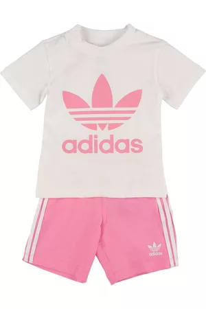adidas Niña y chica adolescente Playeras - Camiseta Y Shorts De Algodón Con Logo