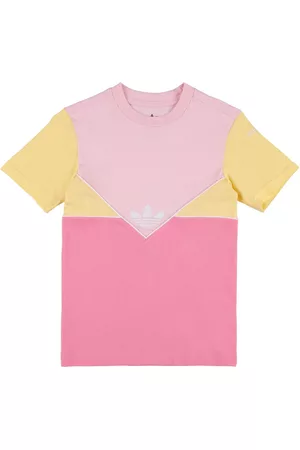 adidas Niña y chica adolescente Playeras - Camiseta De Jersey De Algodón Con Logo
