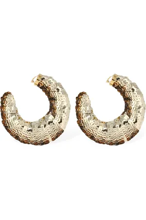 Tom Ford Pendientes Grandes De Aro Con Lentejuelas