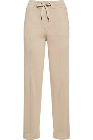 Brunello Cucinelli Pantalones Deportivos De Punto De Algodón