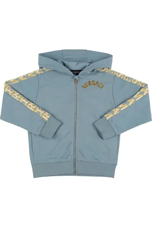 VERSACE Sudadera De Algodón Con Cremallera Y Capucha