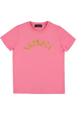 VERSACE Camiseta De Jersey De Algodón Con Logo