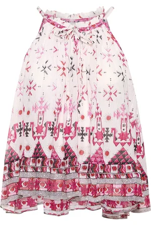 Marant Etoile Top Halter De Algodón Estampado
