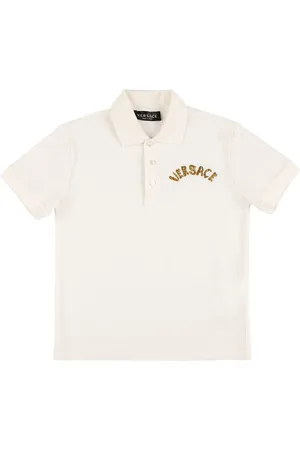 VERSACE Polo De Algodón Con Logo