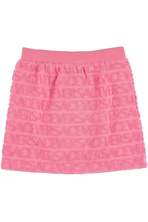 VERSACE Falda De Algodón Con Logo