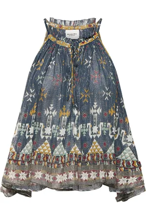 Marant Etoile Top Halter De Algodón Estampado