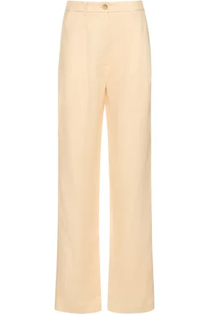 ANINE BING Pantalones Rectos De Lino