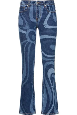 Puccini Jeans Rectos De Denim Estampado