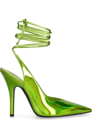 The Attico Zapatos De Tacón De Piel Sintética Laminada 105mm