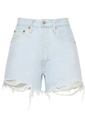 RE/DONE Shorts De Denim De Algodón