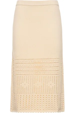 Reformation Falda Midi De Punto De Algodón