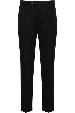 Brunello Cucinelli Pantalones Rectos De Gabardina De Algodón
