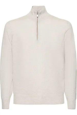 Brunello Cucinelli Suéter Cuello Alto De Cashmere C/media Cremallera