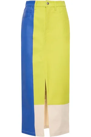 SIMON MILLER Falda Midi De Algodón Stretch