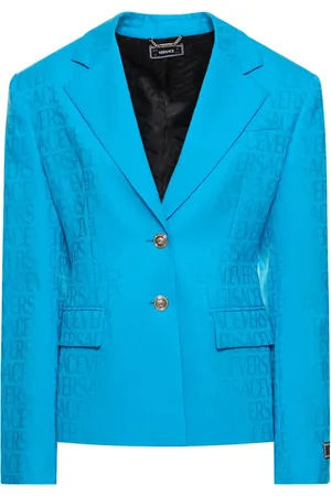 VERSACE Chaqueta De Lana Jacquard Con Logo