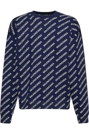 Balenciaga Suéter De Algodón Con Logo