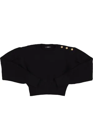 Balmain Suéter De Punto Acanalado De Lana Y Cashmere
