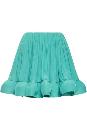 Lanvin Minifalda De Charmeuse Con Volantes