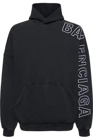 Balenciaga Sudadera De Algodón Con Capucha