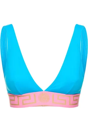 VERSACE Top De Bikini Triangular Con Logo