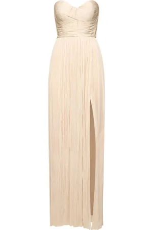 MARIA LUCIA HOHAN Vestido Largo De Tul De Seda Sin Tirantes