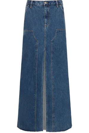 SLVRLAKE Falda Maxi De Denim De Algodón